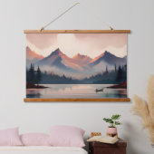 "Sereniteit in de bergen" Hangend Wandkleed (Slaapkamer)