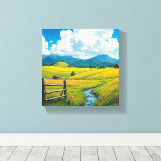 Sereniteit in de Natuur Canvas Afdruk (Insitu (Houten vloer))