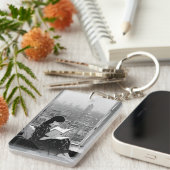 Sereniteit in de stad: Boek Lover's Sleutelhanger (Voorkant Rechts)