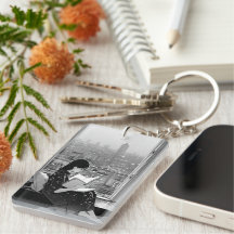 Sereniteit in de stad: Boek Lover's Sleutelhanger