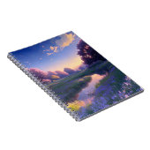 Sereniteit in de Sunset-Lit Swampy Meadow Notitieboek (Rechterzijde)