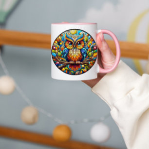 Sereniteit in de Tuin Een Bankje Onder Bloemen Mok