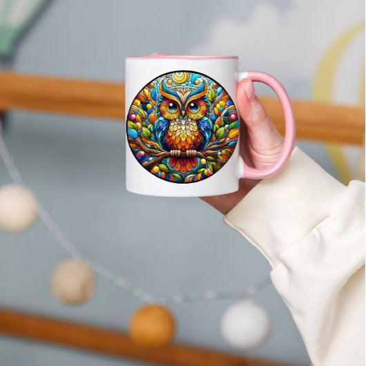 Sereniteit in de Tuin Een Bankje Onder Bloemen Mok