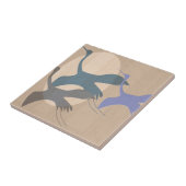 Sereniteit in de vlucht: Whooping Cranes Tegeltje (Zijkant)