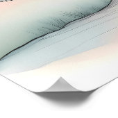 Sereniteit in eenvoud - Minimalistische pastelkuns Poster (Hoek)