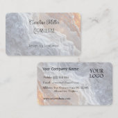 Sereniteit in grijs Abstracte vloeiende vormen Visitekaartje (Voorkant / Achterkant)