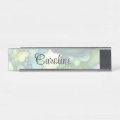 Sereniteit in groene Abstracte vloeiende vormen Bureau Naambordje (Voorkant)