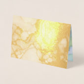 Sereniteit in groene Abstracte vloeiende vormen Folie Kaarten (Voorkant)