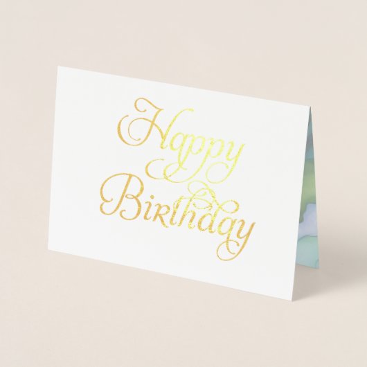 Sereniteit in groene Abstracte vloeiende vormen Folie Kaarten (Voorkant)