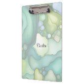 Sereniteit in groene Abstracte vloeiende vormen Klembord (Links)