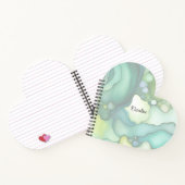 Sereniteit in groene Abstracte vloeiende vormen Notitieboek (Binnen)