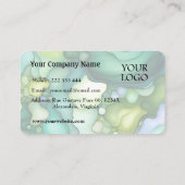 Sereniteit in groene Abstracte vloeiende vormen Visitekaartje (Achterkant)