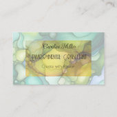 Sereniteit in groene milieu-consultant visitekaartje (Voorkant)