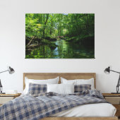 Sereniteit in het bos canvas afdruk (Insitu (Slaapkamer))