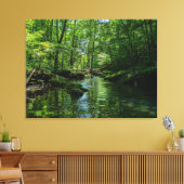 Sereniteit in het bos canvas afdruk (Insitu (Woonkamer))