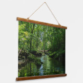 Sereniteit in het bos hangend wandkleed (Gebogen)