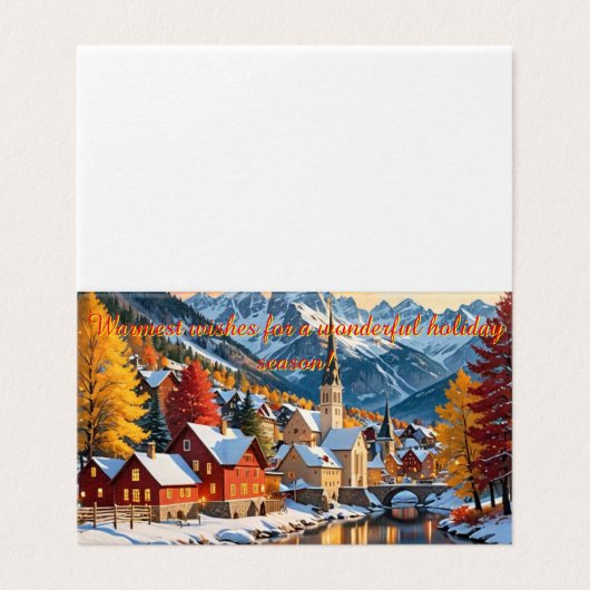 Sereniteit in het dorp kaart (Buitenkant ongevouwen)