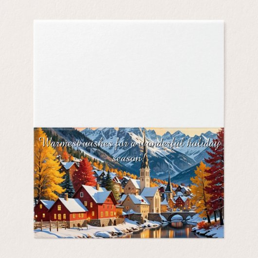 Sereniteit in het dorp kaart (Buitenkant ongevouwen)