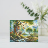Sereniteit in het Enchanted Forest schilderij Briefkaart (Staand voorkant)