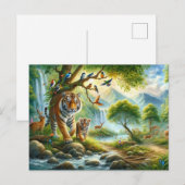 Sereniteit in het Enchanted Forest schilderij Briefkaart (Voorkant / Achterkant)