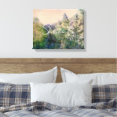 sereniteit in het landschap van de bergdenbomen in canvas afdruk (Insitu (Slaapkamer))