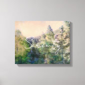 sereniteit in het landschap van de bergdenbomen in canvas afdruk (Voorkant)