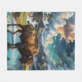 Sereniteit in het wild - Buffalo Fleece Deken (Voorkant (Horizontaal))