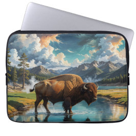 Sereniteit in het wild - Buffalo Laptop Sleeve