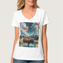 Sereniteit in het wild - Buffalo T-shirt