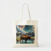 Sereniteit in het wild - Buffalo Tote Bag (Voorkant)