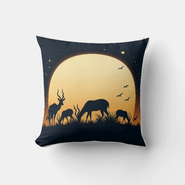 Sereniteit in Motion antilope geïnspireerd Kussen (Voorkant)