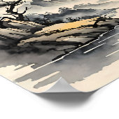 Sereniteit in Natuur: landschapskunst in Japanse s Poster (Hoek)