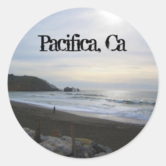 Sereniteit in Pacifica sticker (Voorkant)