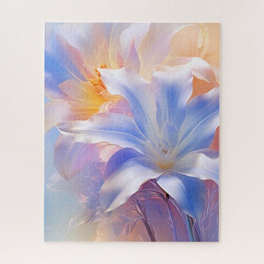 Sereniteit in pastel bloemenkunst legpuzzel (Verticaal)