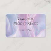 Sereniteit in roze Abstracte huwelijkscoördinator Visitekaartje (Voorkant)