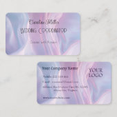 Sereniteit in roze Abstracte huwelijkscoördinator Visitekaartje (Voorkant / Achterkant)