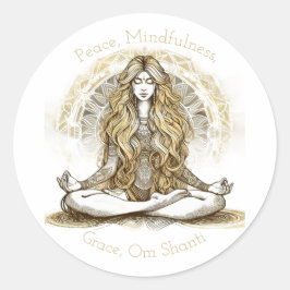 Sereniteit in stilte ronde sticker