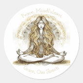 Sereniteit in stilte ronde sticker (Voorkant)