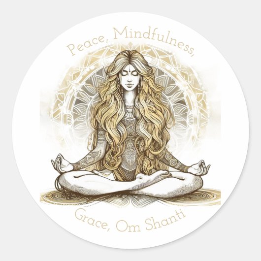 Sereniteit in stilte ronde sticker (Voorkant)
