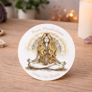Sereniteit in stilte ronde sticker