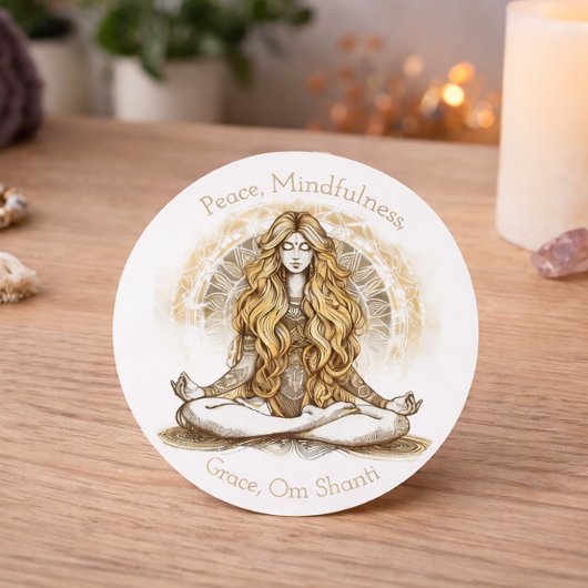 Sereniteit in stilte ronde sticker