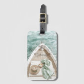 Sereniteit Kalme Oceaan Boot Bagagelabel (Voorkant (verticaal))