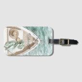 Sereniteit Kalme Oceaan Boot Bagagelabel (Voorkant (horizontaal))