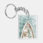Sereniteit Kalme Oceaan Boot Sleutelhanger (Voorkant Links)