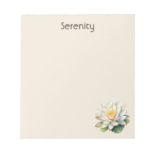Sereniteit Lotus Bloem Notitieblok (Voorkant)