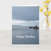 sereniteit meer, gelukkige verjaardag kaart (Gele Bloem)