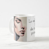 Sereniteit Moderne portret Neutre Pixel Art Koffiemok (Voorkant links)