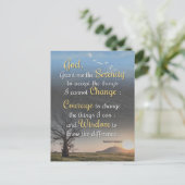 Sereniteit, moed en wijsheid briefkaart (Staand voorkant)