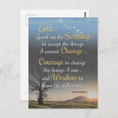 Sereniteit, moed en wijsheid briefkaart (Voorkant / Achterkant)