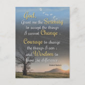 Sereniteit, moed en wijsheid briefkaart (Voorkant)